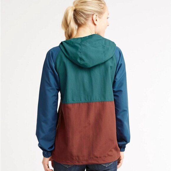 L.L. Bean Women’s Mountain Classic Anorak Jacket Large Blue Hiking Outdoors - Picture 9 of 10